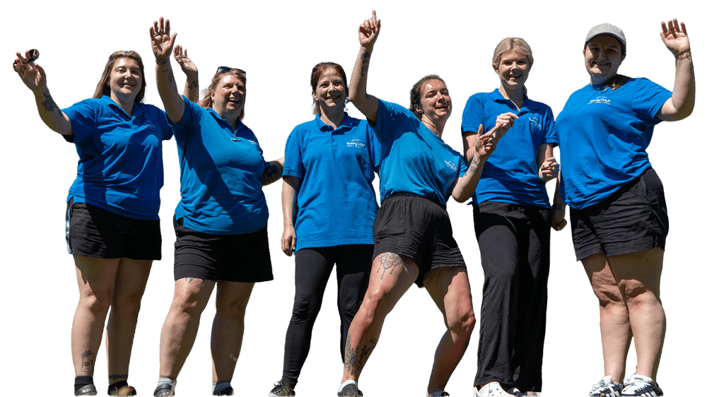 Sunny Days staff waving